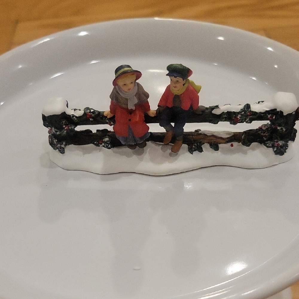Department 56 Vintage Village Accessories Holy Split Rail Fence With Children